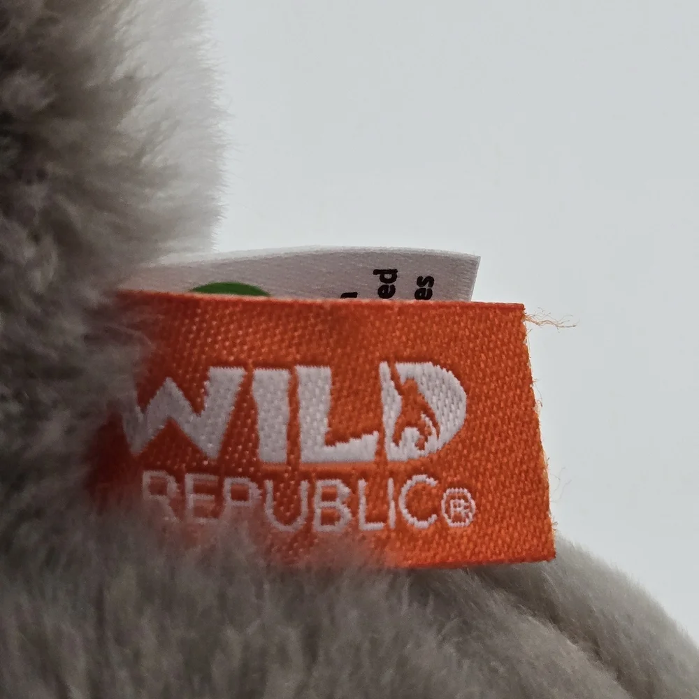 Wild Republic Ecokins Gray Kangaroo Plush Stuffed Animal Toy
